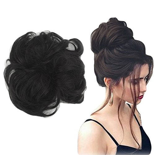 Focussexy Scrunchie Bun Up Do Hair piece Hair Ribbon Ponytail Extensions Wavy Curly or Messy 14...