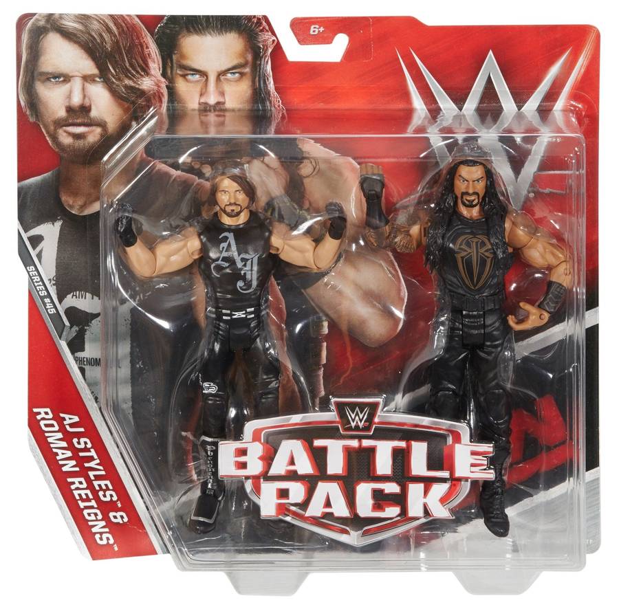 WWE AJ Styles and Roman Reigns Action Series 45 Figure, 2 Pack