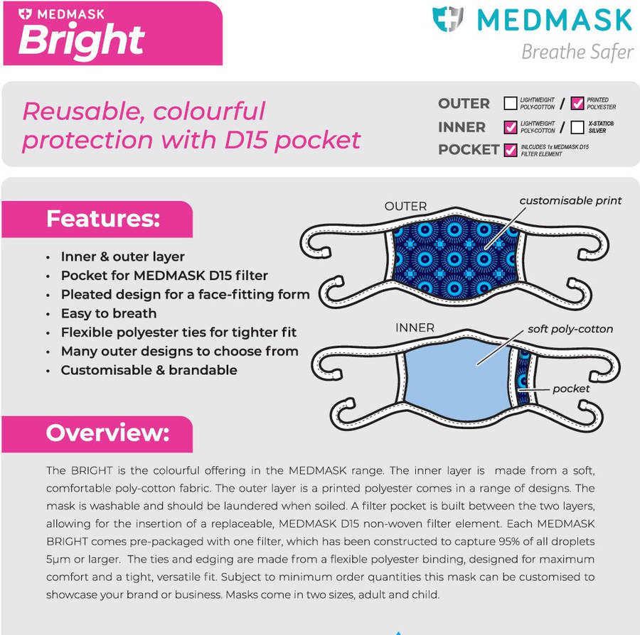 MEDMASK Bright Facial Mask - 5-Pack
