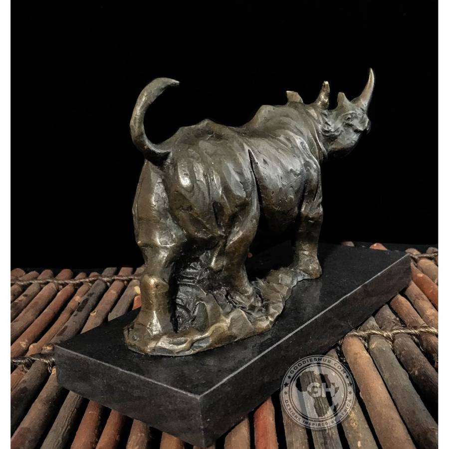 Rhino Bronze Sculpture