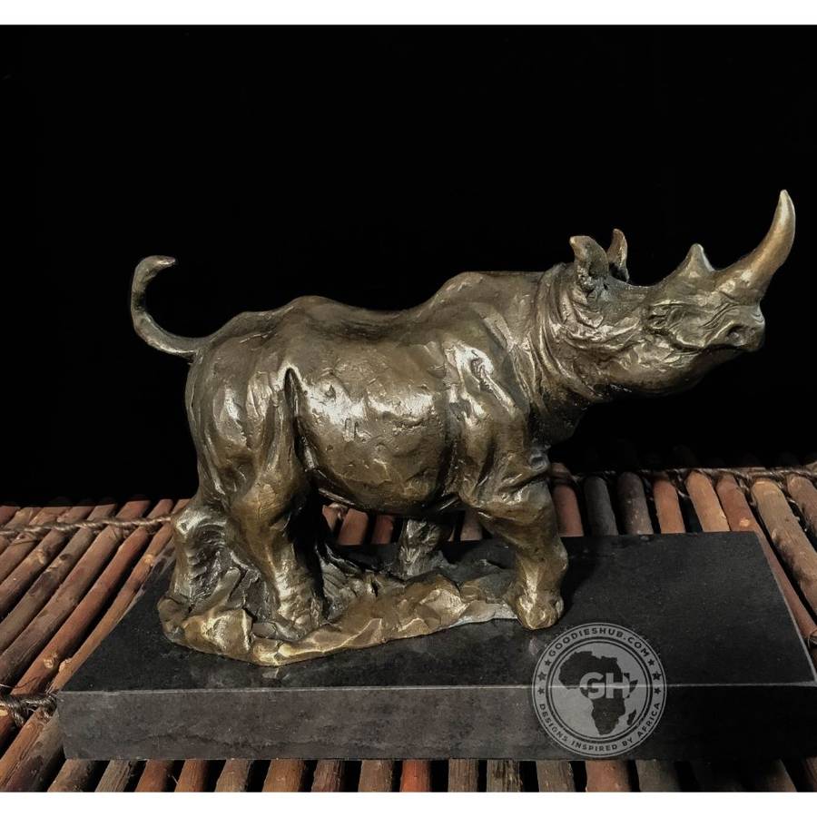 Rhino Bronze Sculpture