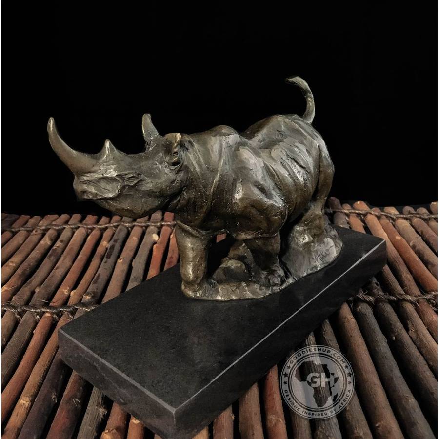 Rhino Bronze Sculpture