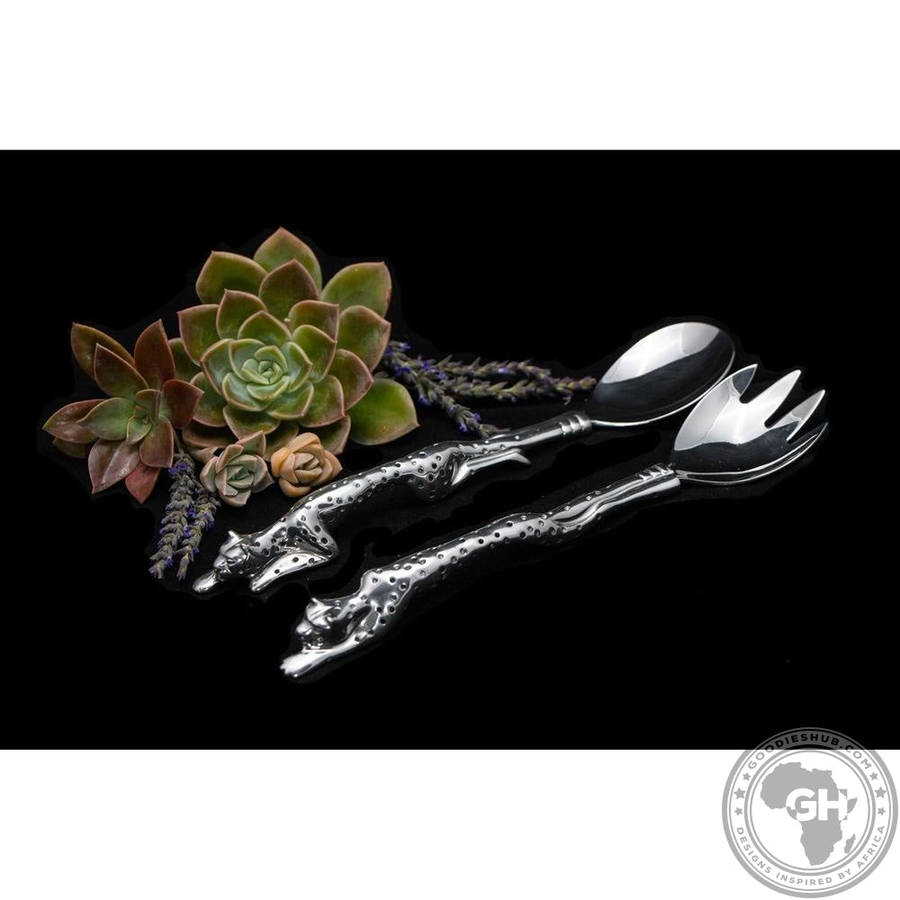 Salad Server Small- Cheetah Africa Collection - Diana Carmichael