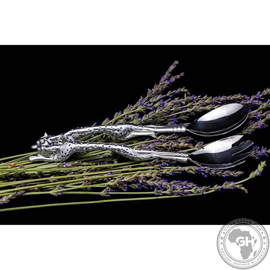 Salad Server Small- Cheetah Africa Collection - Diana Carmichael