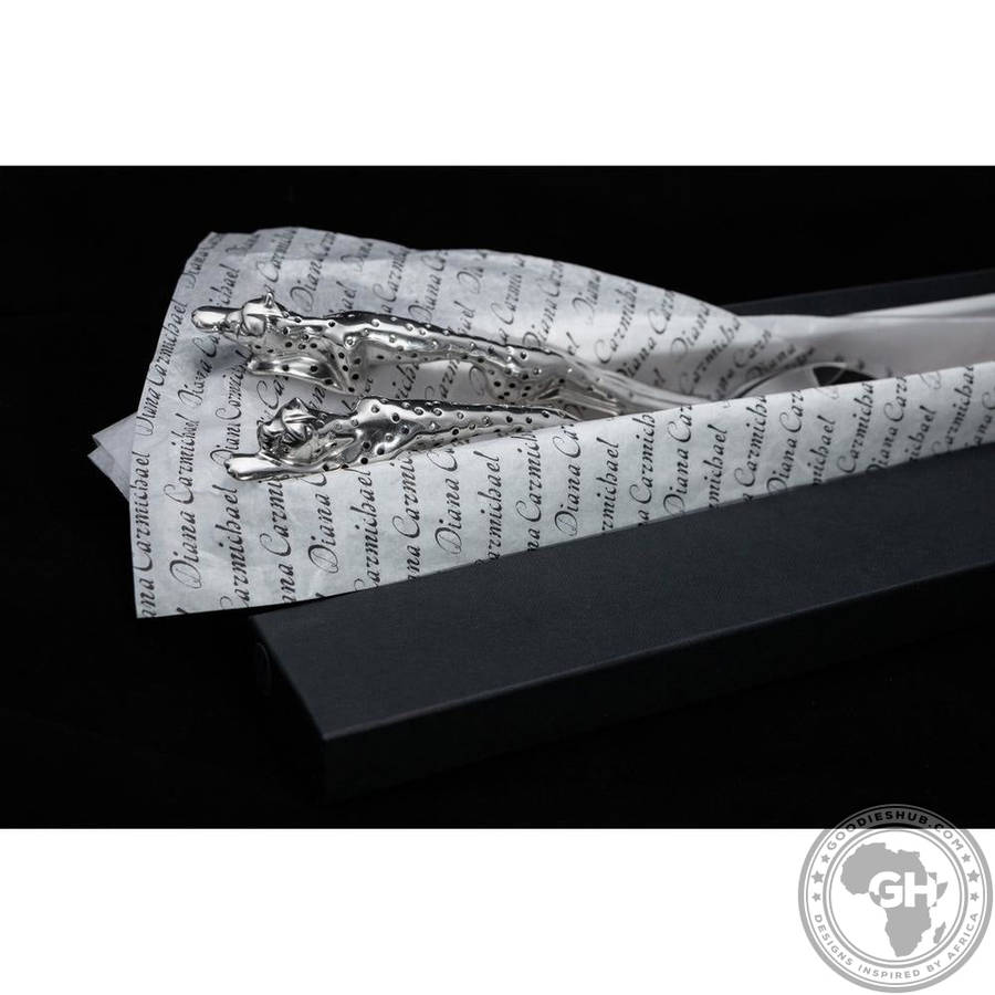 Salad Server Small- Cheetah Africa Collection - Diana Carmichael