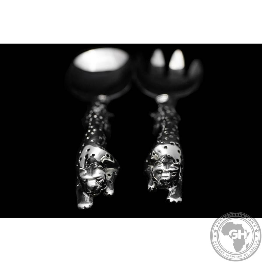 Salad Server Small- Cheetah Africa Collection - Diana Carmichael
