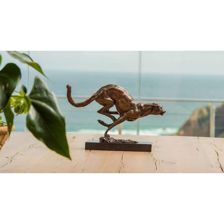 Cheetah Hunting Bronze Sculpture