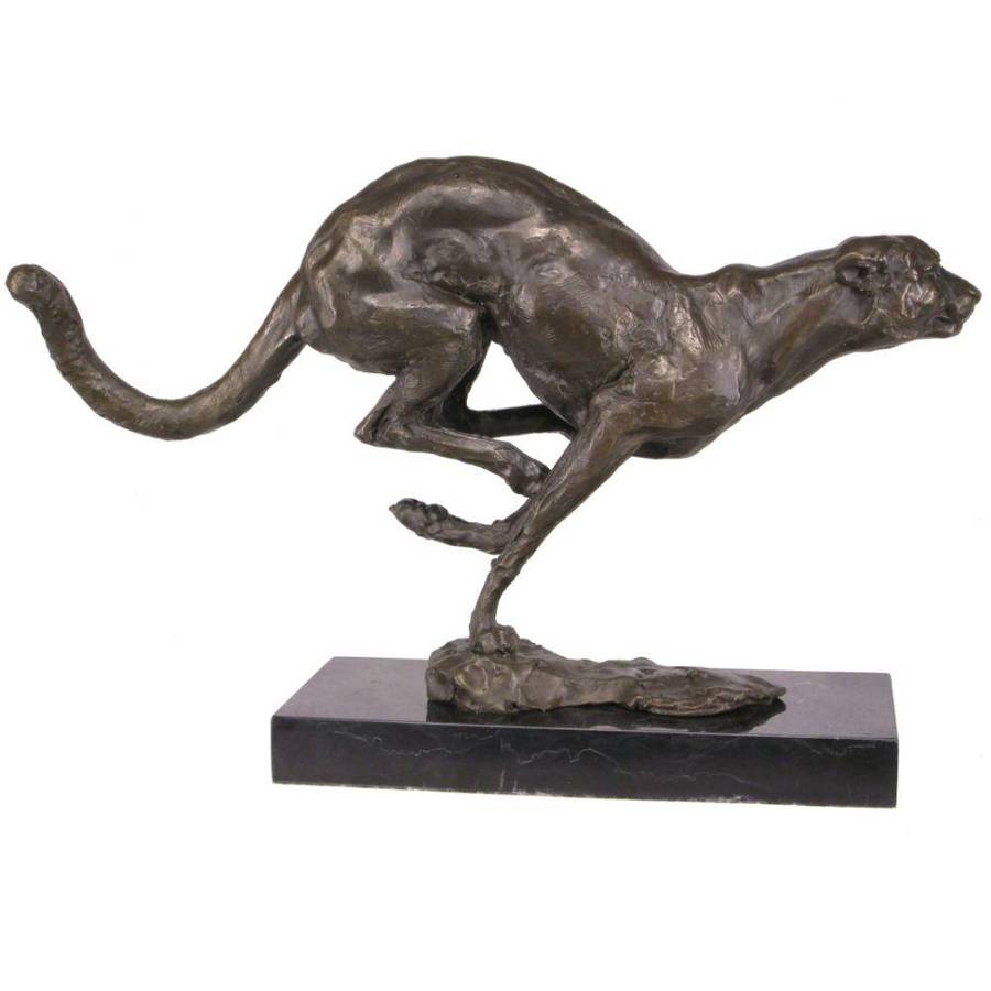 Cheetah Hunting Bronze Sculpture
