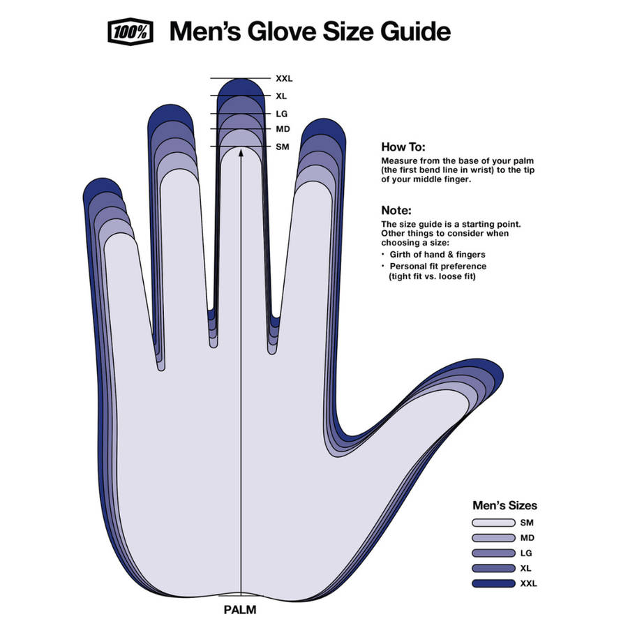 100% Ridefit Petrol Grey Gloves
