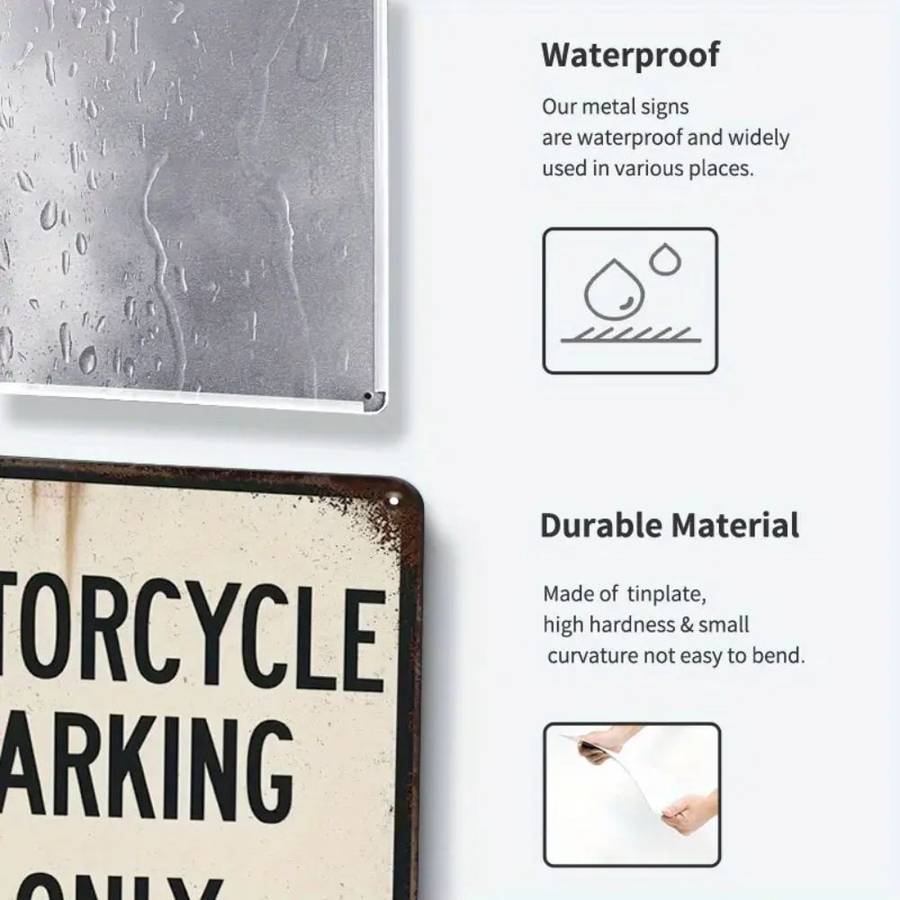 MCA Motorcycle Parking Only- Metal Sign