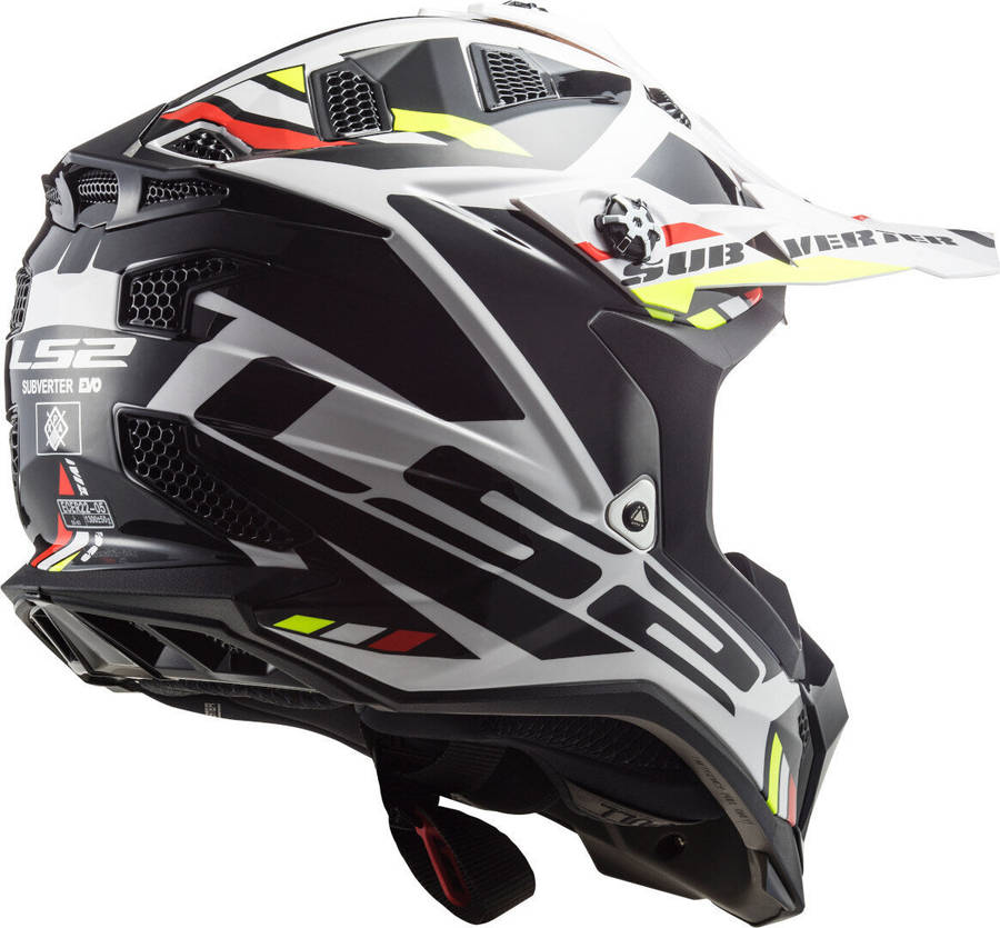 LS2 MX700 Subverter Evo Stomp White/Black Motocross Helmet