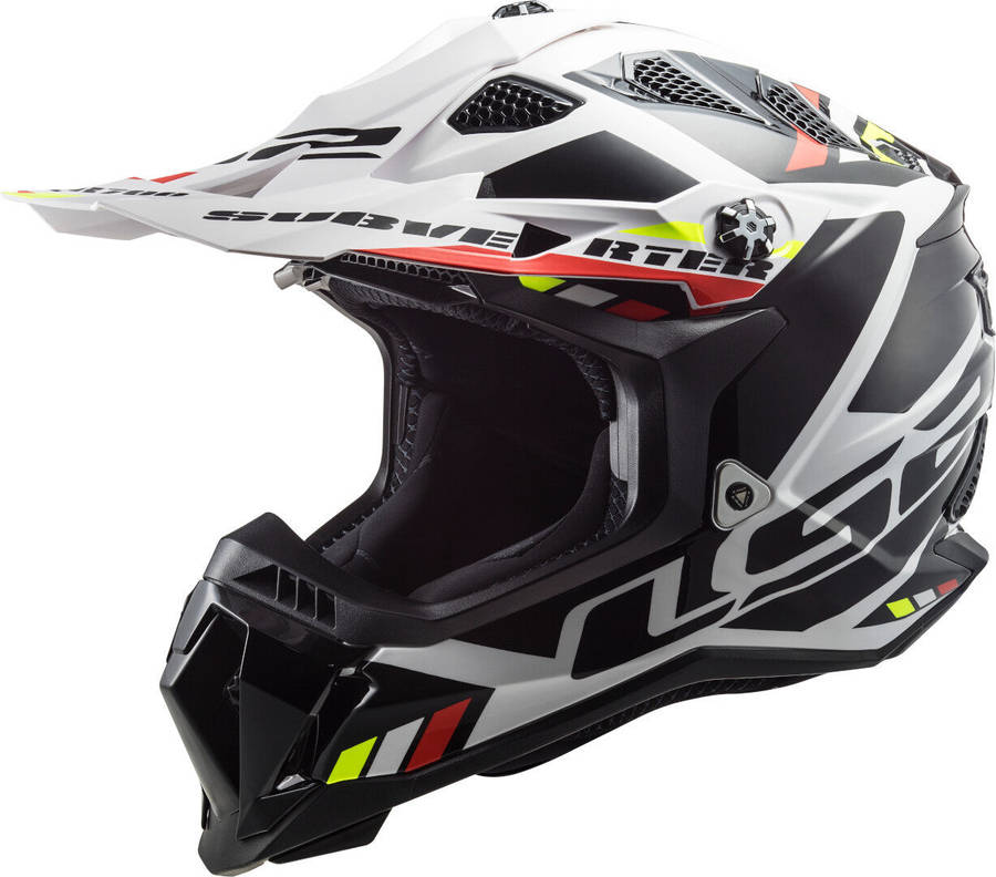 LS2 MX700 Subverter Evo Stomp White/Black Motocross Helmet