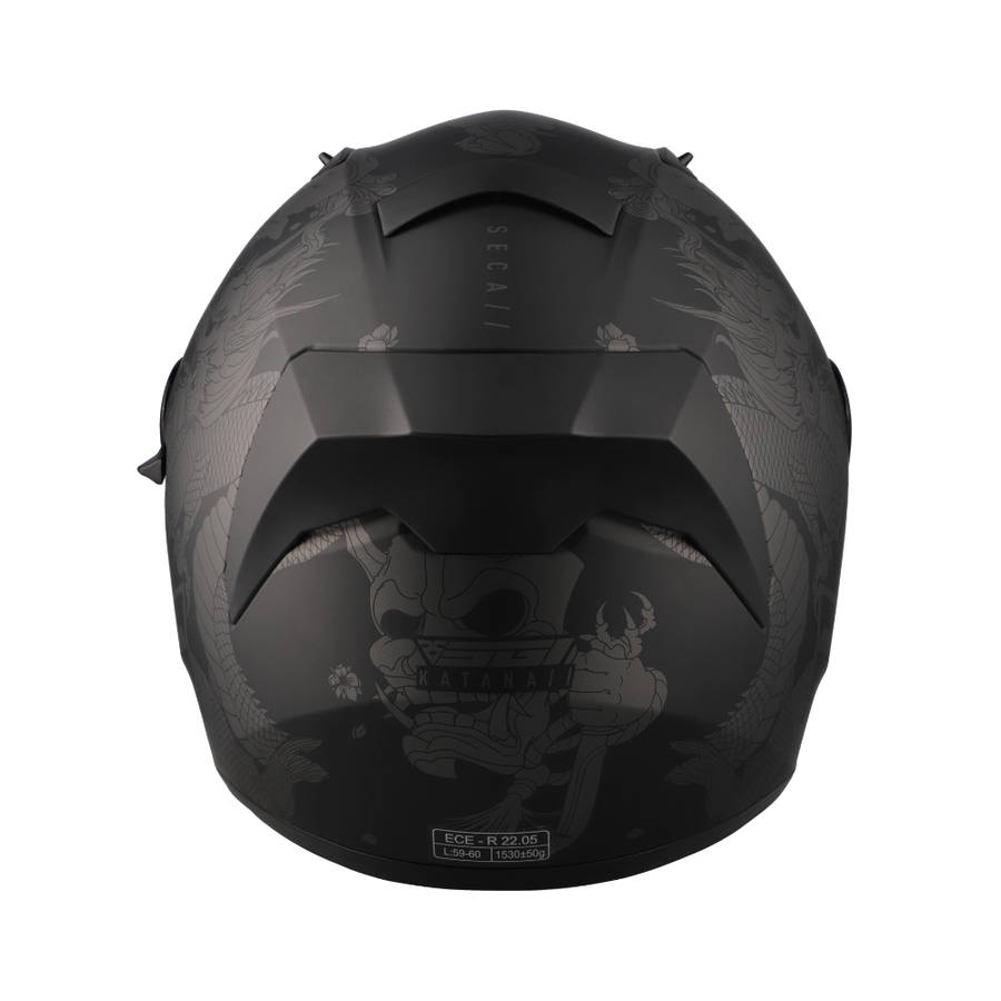 Spirit Seca Katana Black/ Gun Metal Helmet