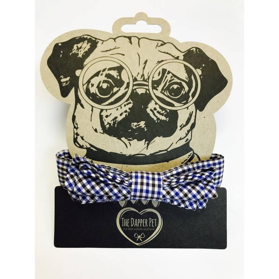 The Dapper Pet Checkered Bow Tie Colllar