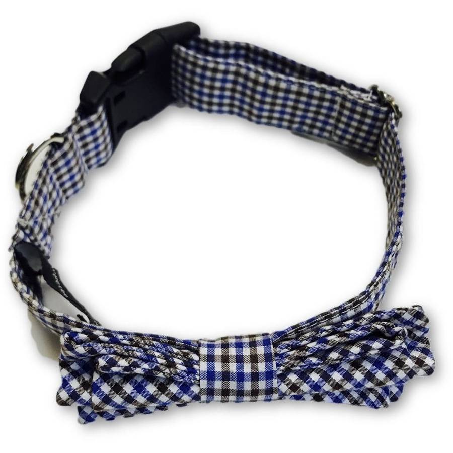 The Dapper Pet Checkered Bow Tie Colllar