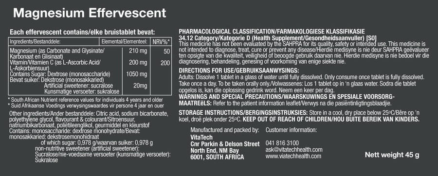 VitaTech Magnesium Effervescent