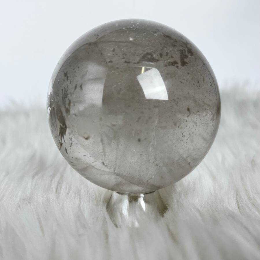 Clear Quartz And Smoky Sphere