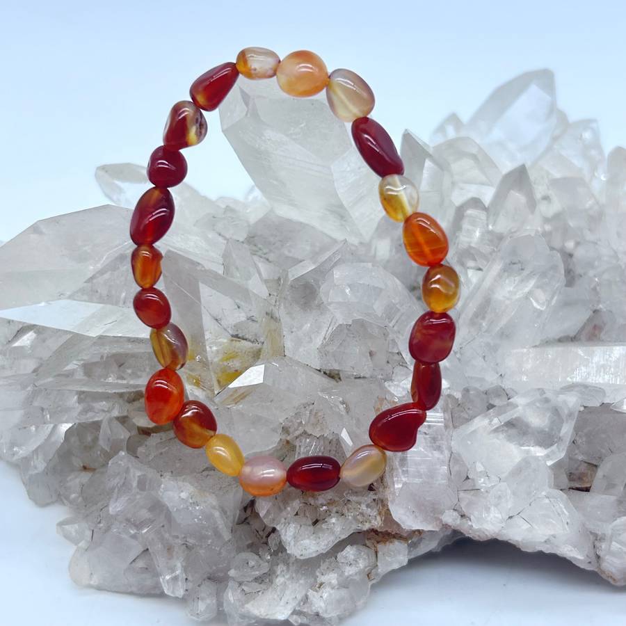 Carnelian Crystal Nugget Bracelet