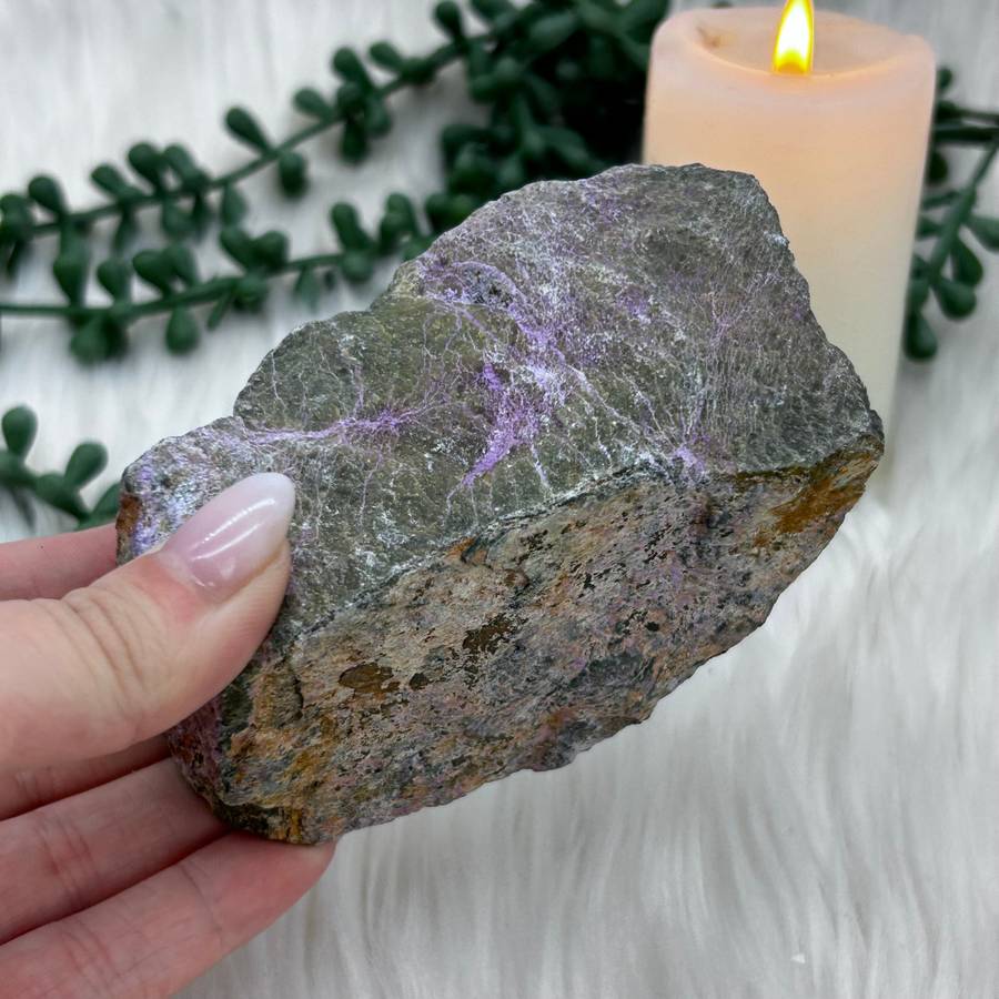 Rough Stichtite with Green Serpentine