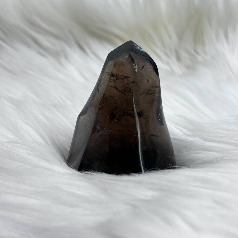 Smoky Quartz Crystal Flame