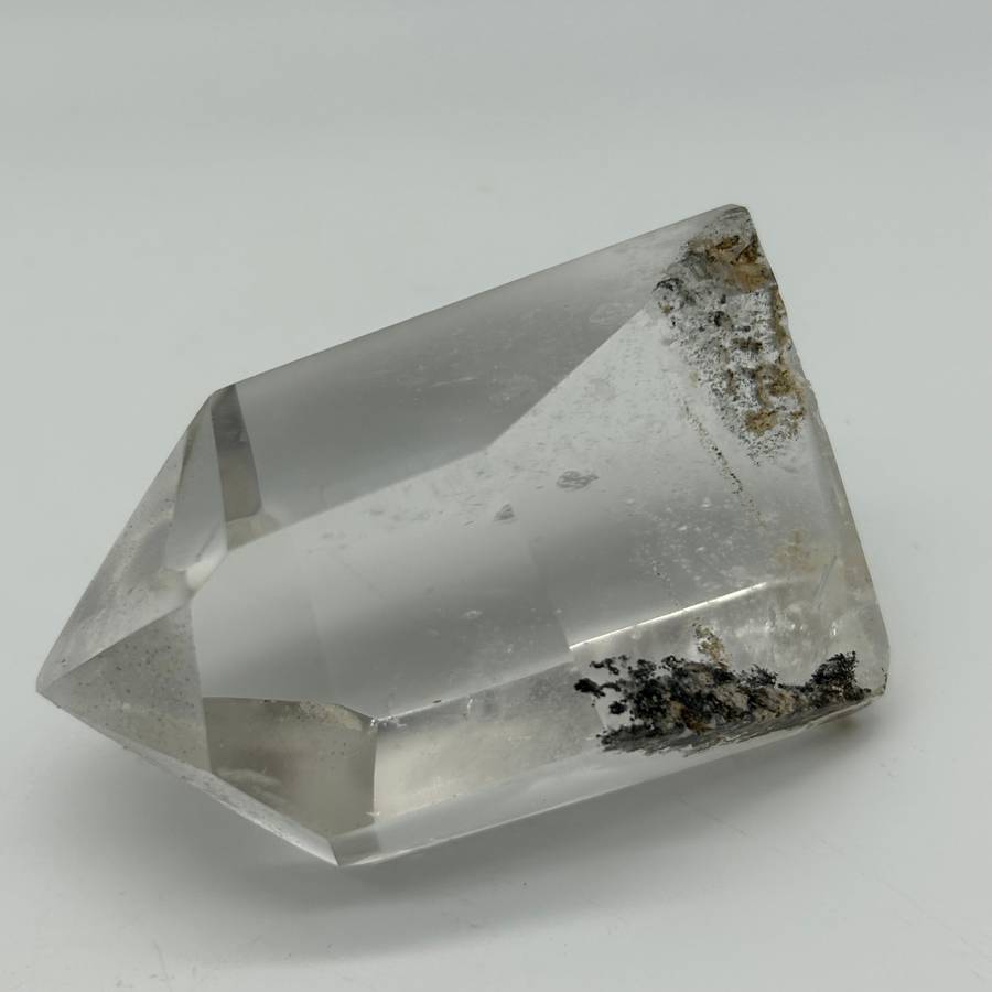 Clear Quartz Generator with Tourmaline Inclusions