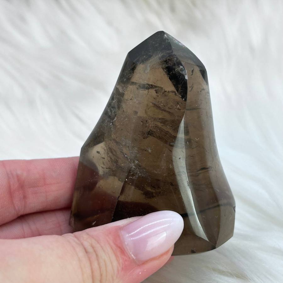 Smoky Quartz Crystal Flame