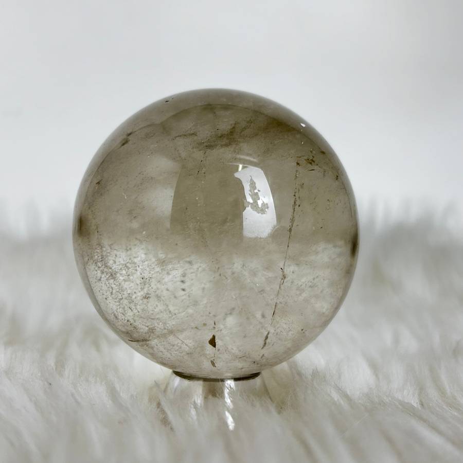 Clear Quartz And Smoky Sphere