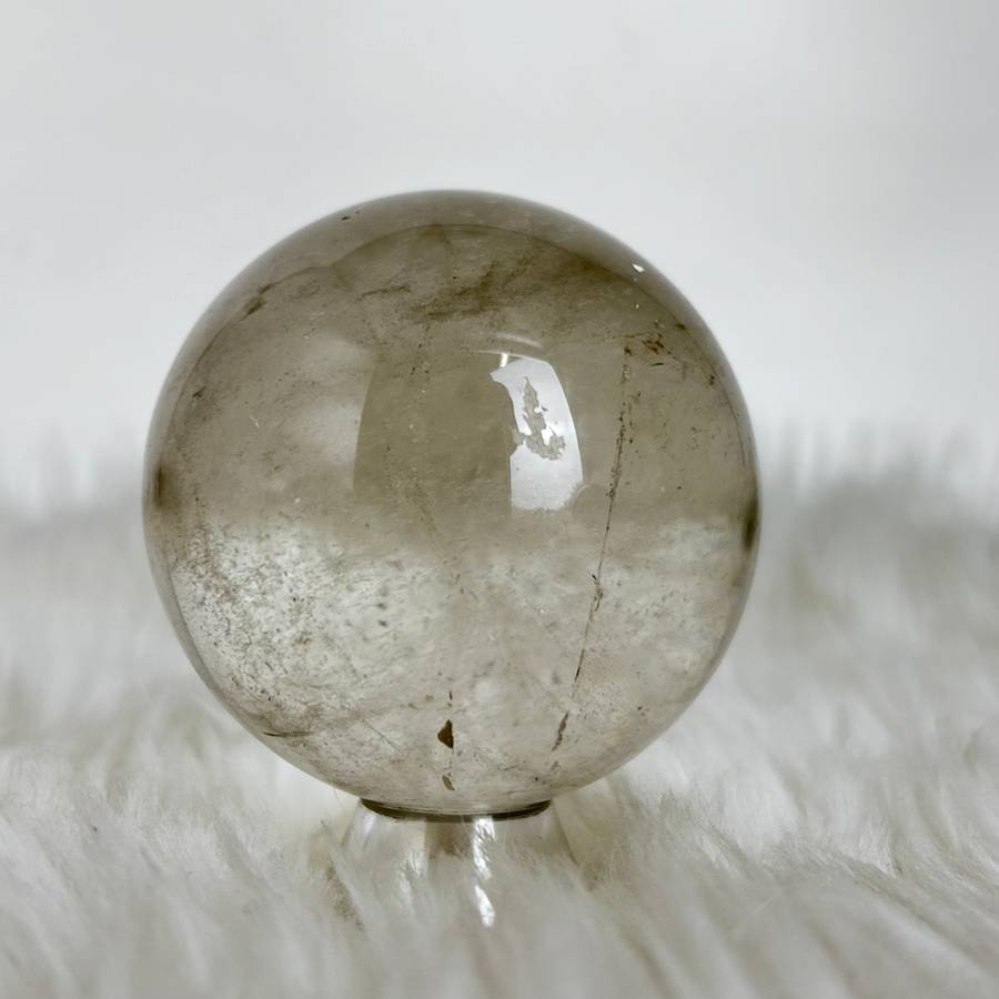 Clear Quartz And Smoky Sphere