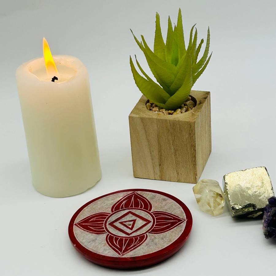 Root Chakra Soapstone Incense Holder