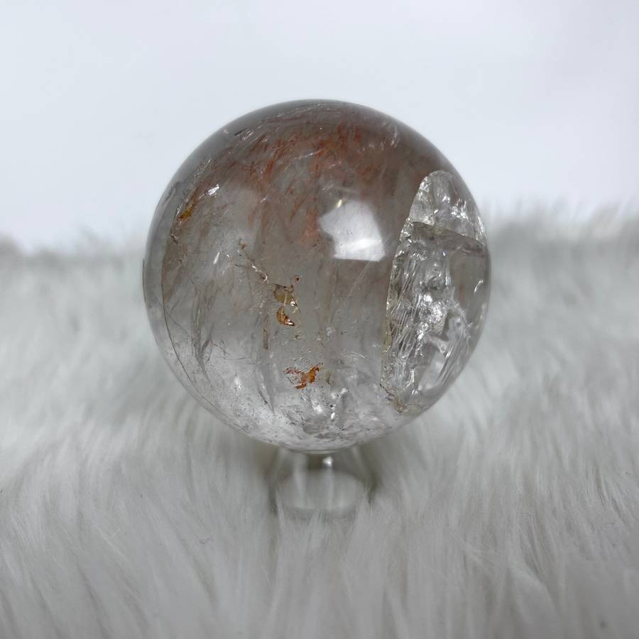 Clear Quartz And Smoky Sphere