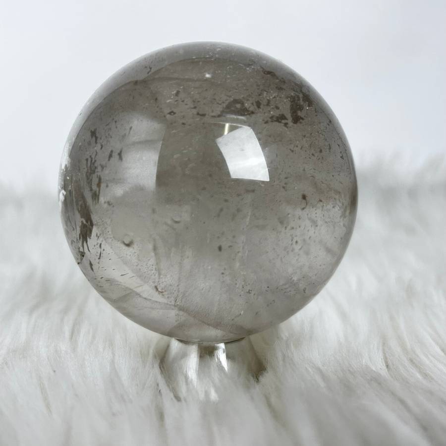 Clear Quartz And Smoky Sphere