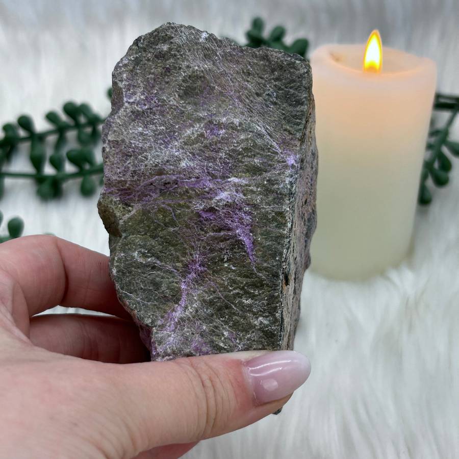 Rough Stichtite with Green Serpentine