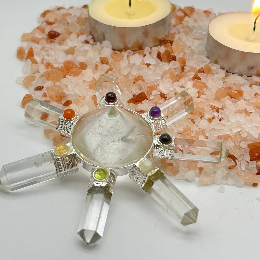 Clear Quartz Crystal Cone 7 Chakra Generator