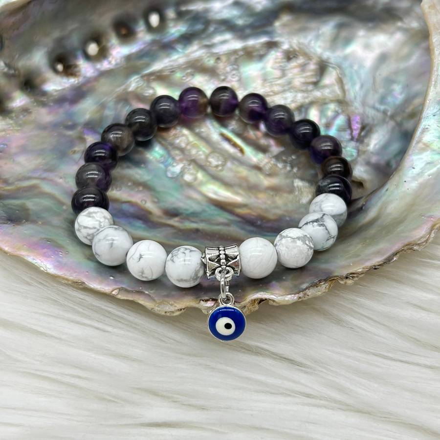 Evil Eye Psychic Protection Crystal Bracelet