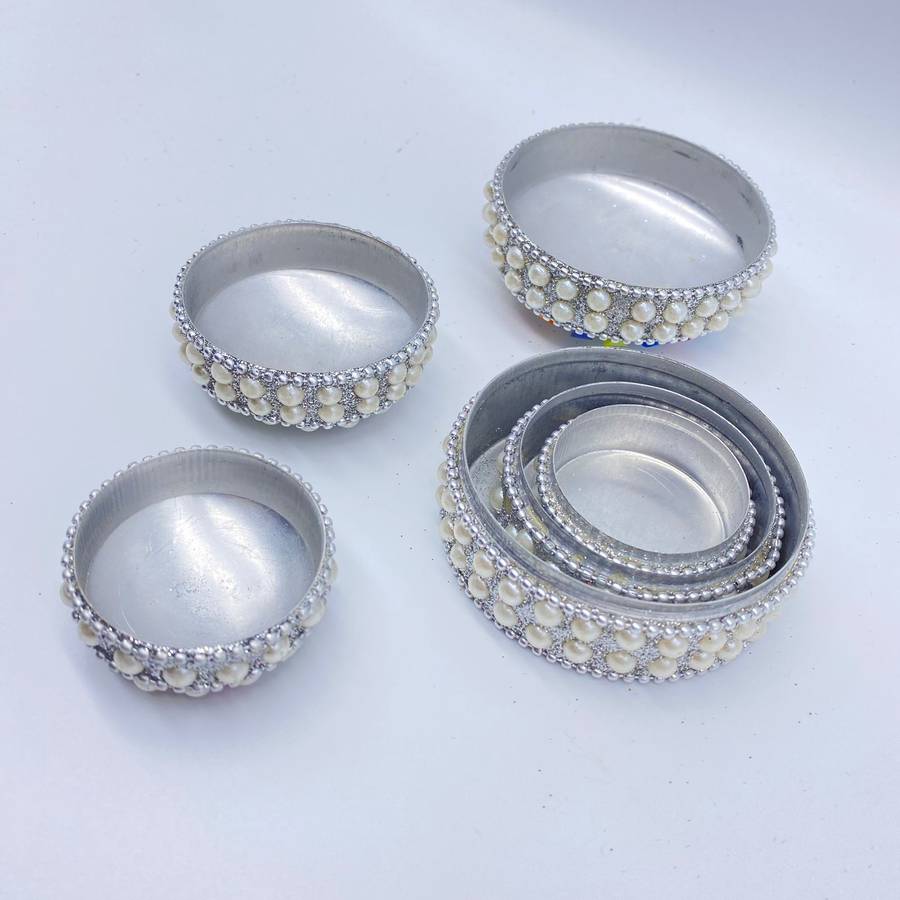 3 in 1 White Rainbow Trinket Box