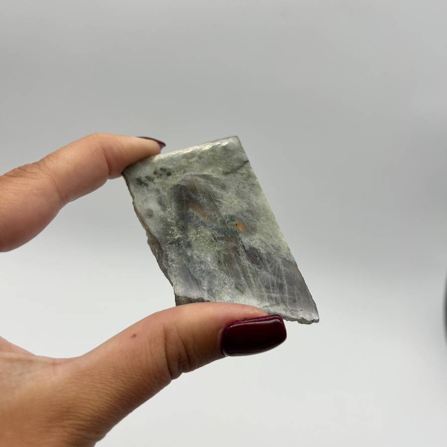 Polished Purple Labradorite Slab from Madagascar