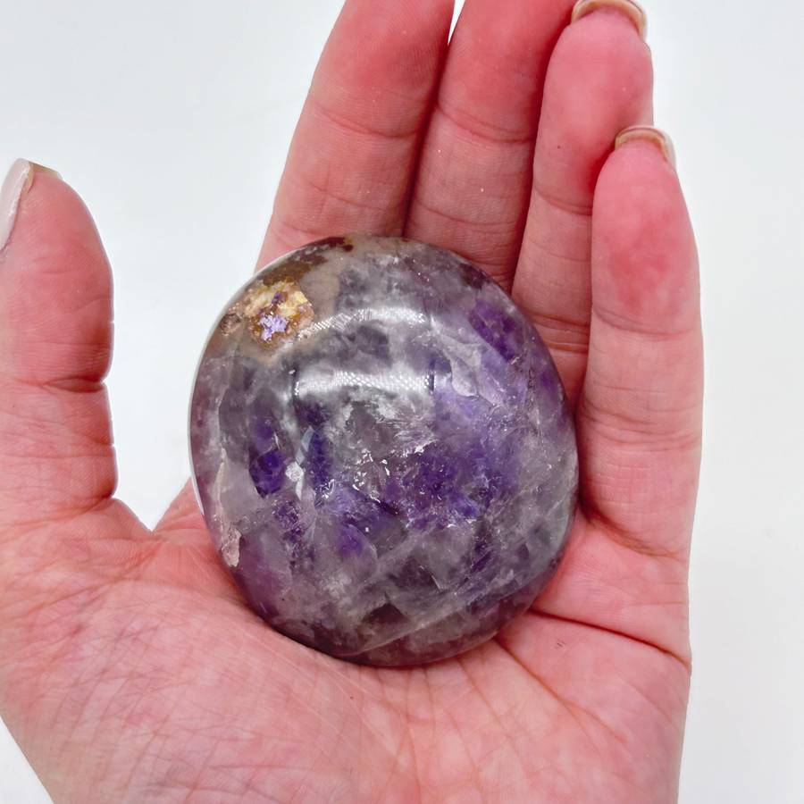 Amethyst Crystal Palm Piece
