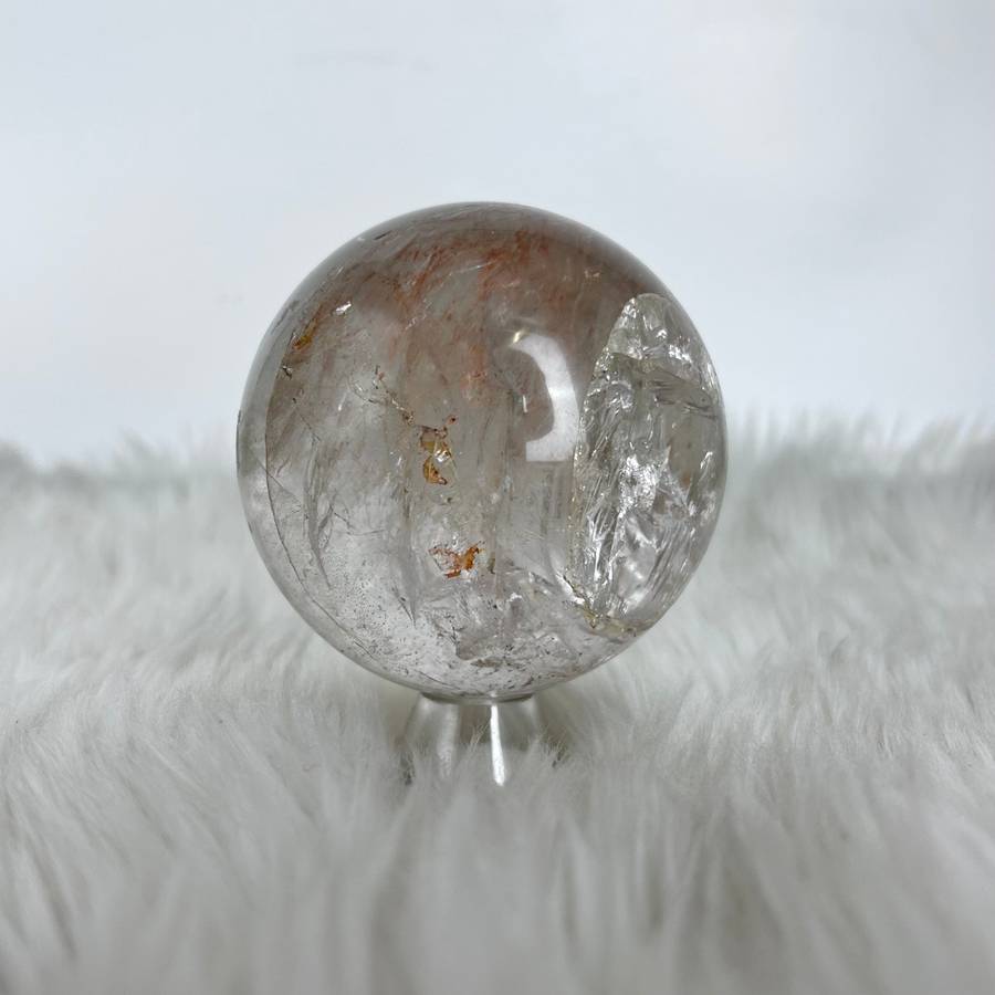 Clear Quartz And Smoky Sphere