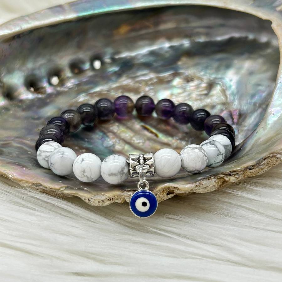 Evil Eye Psychic Protection Crystal Bracelet