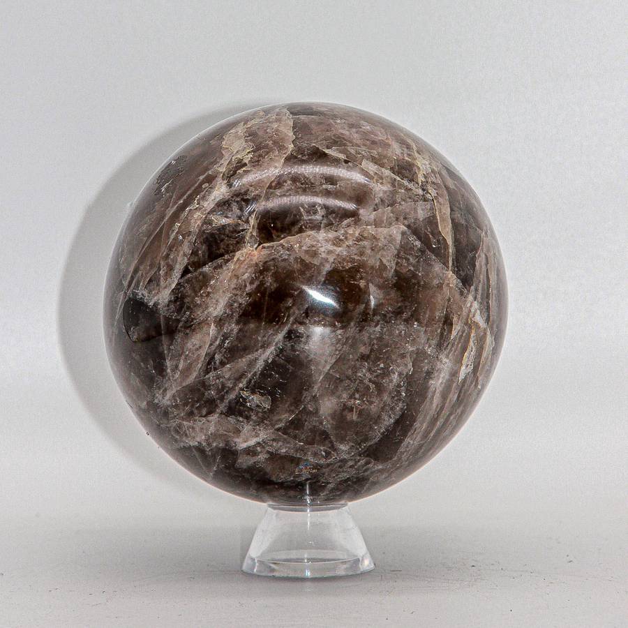 Large Smoky Quartz Crystal Sphere