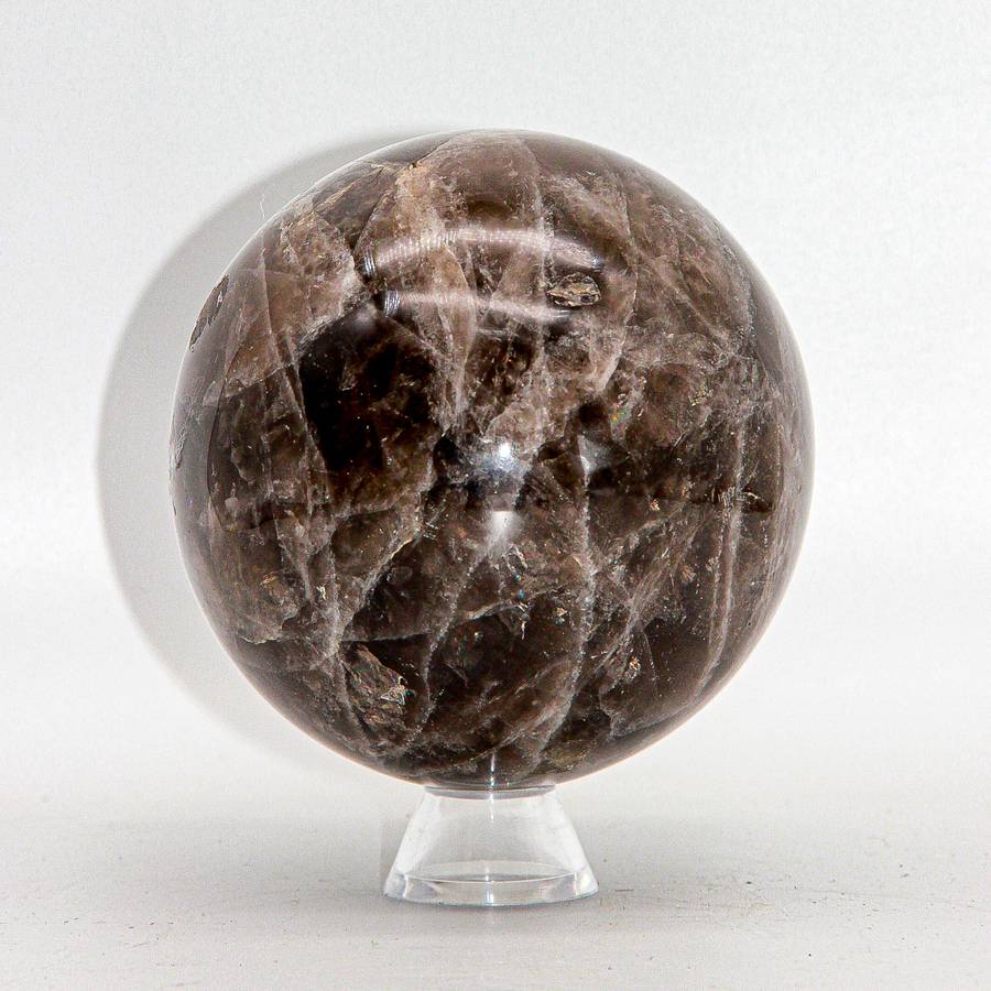 Large Smoky Quartz Crystal Sphere