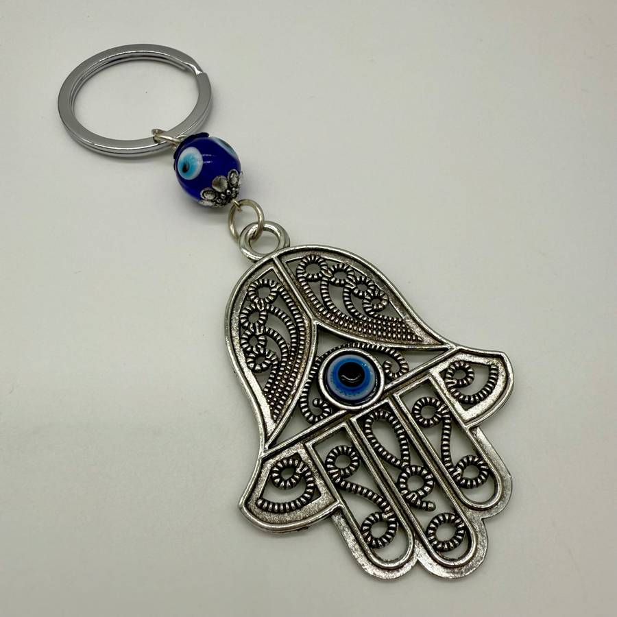 Evil Eye Hamsa Keyring