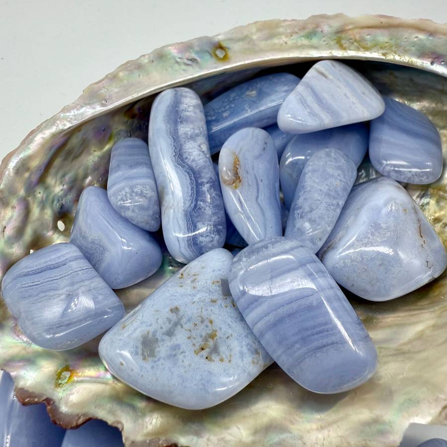 Tumbled Blue Lace Agate