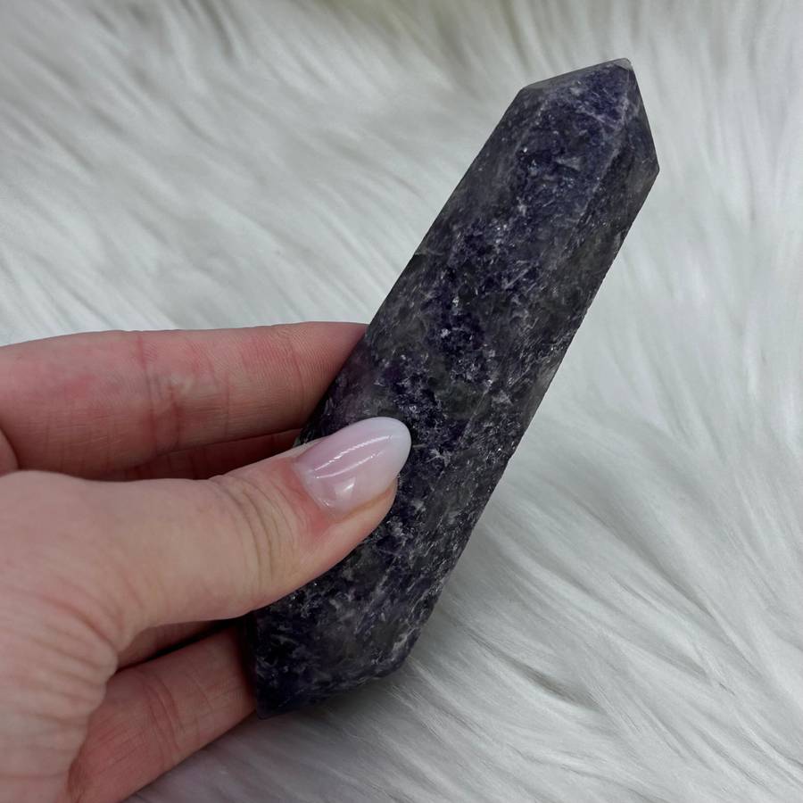 Double Terminated Lepidolite Wand