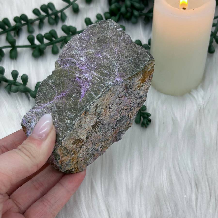 Rough Stichtite with Green Serpentine