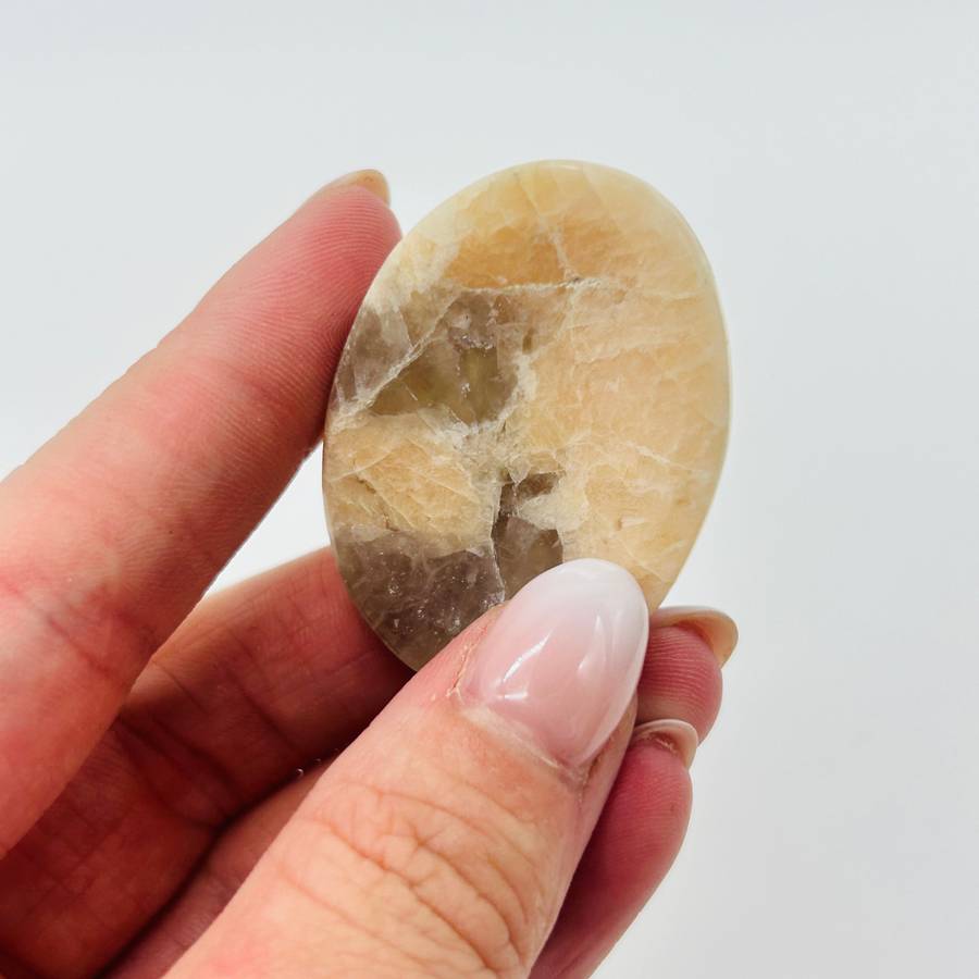 Peach Moonstone Worry Stone