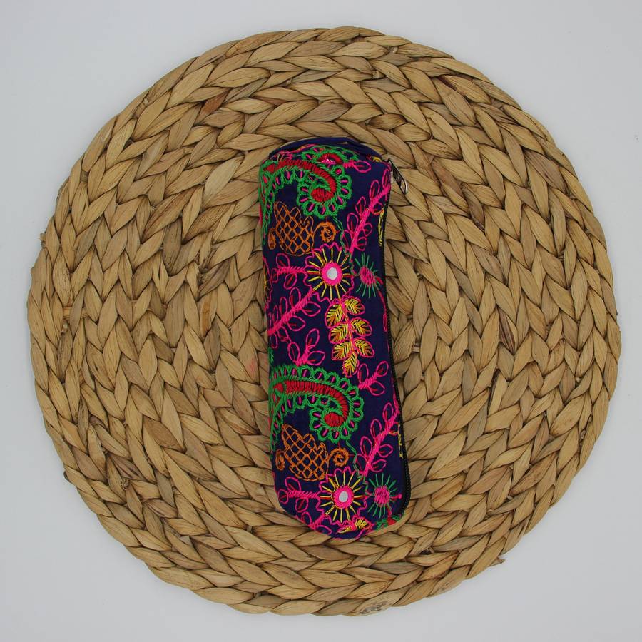 Embroidered Pencil Bag