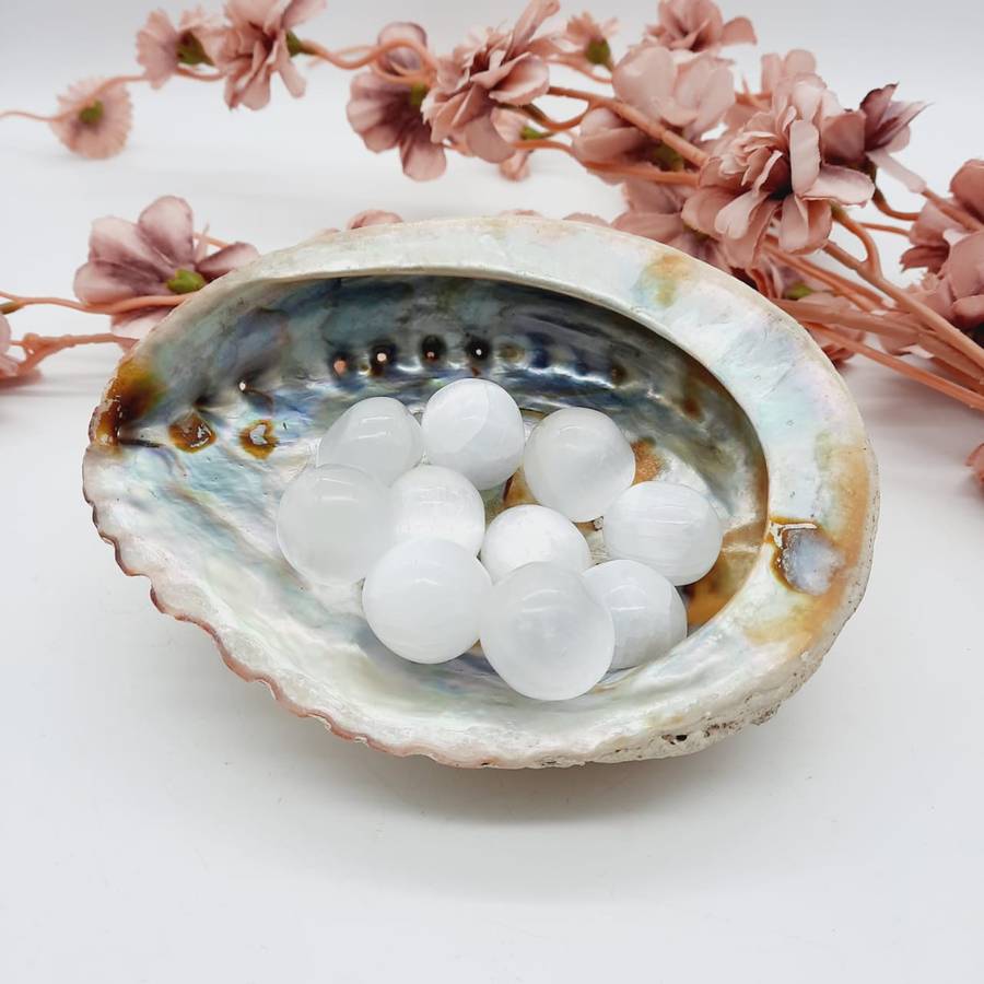 Tumbled Selenite Pearl