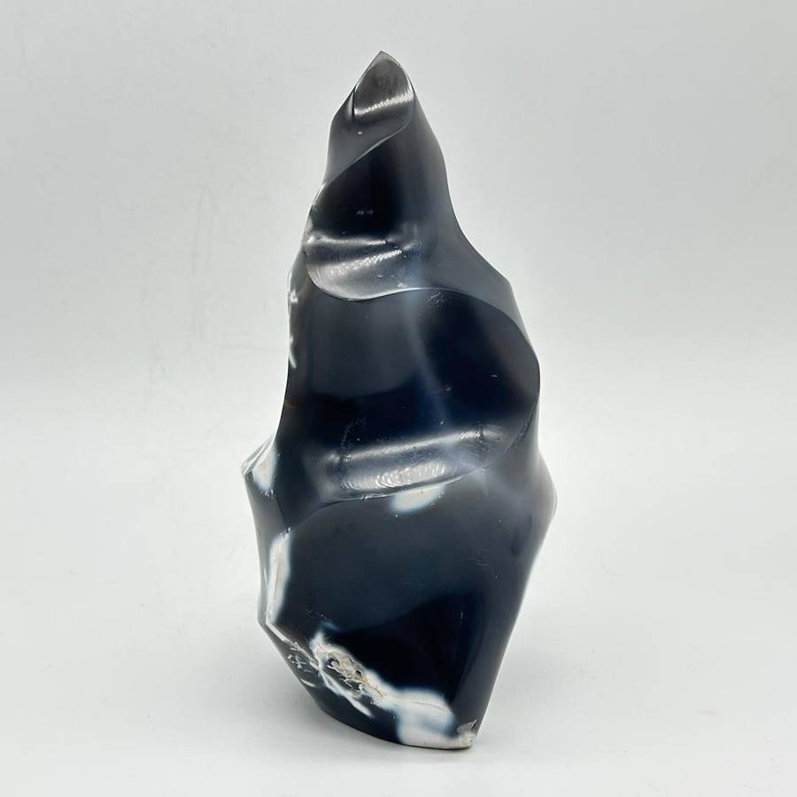 Large Agate Crystal Flame