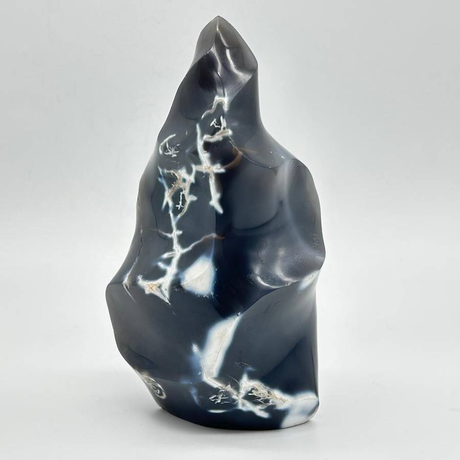 Large Agate Crystal Flame